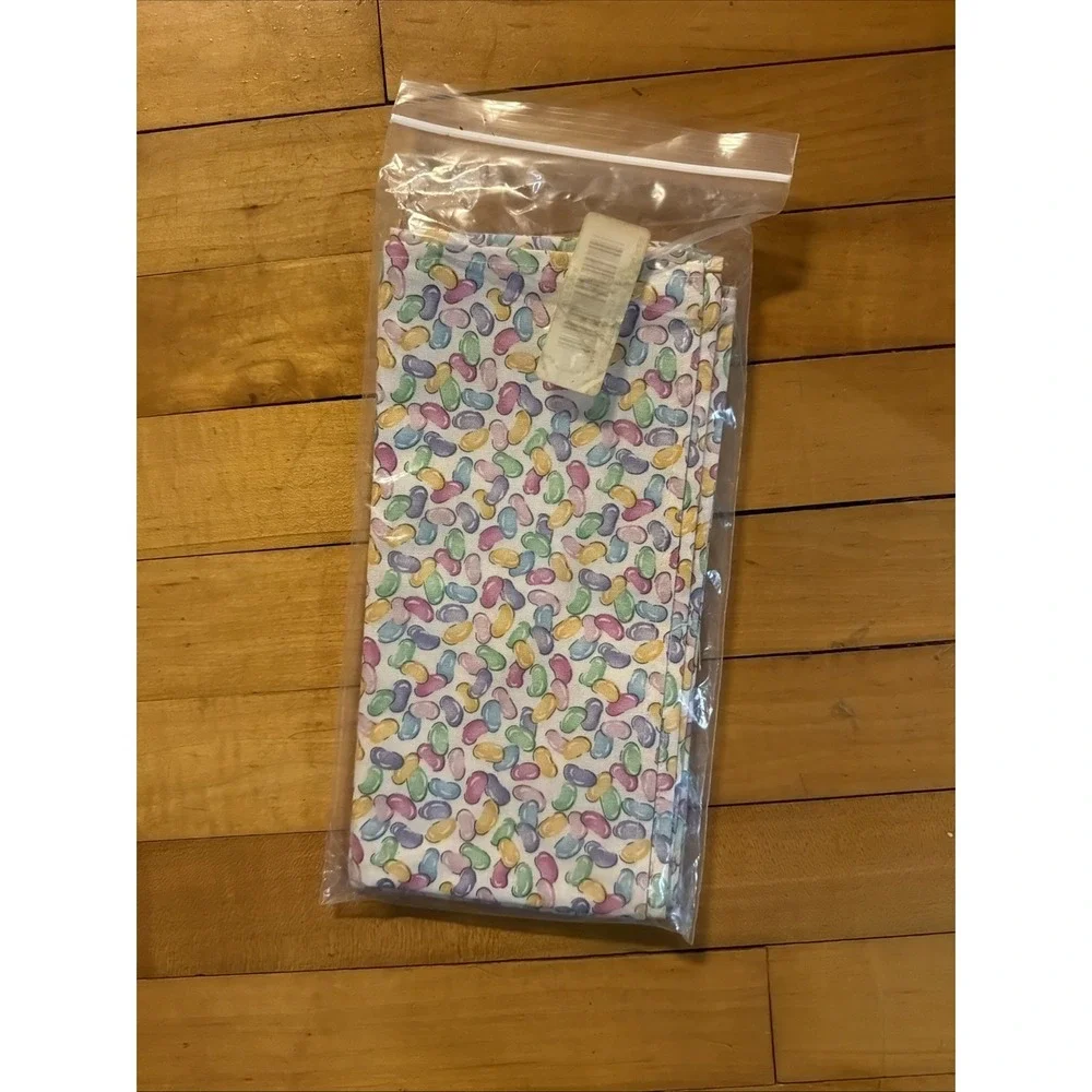 Longaberger 2 Napkins Fabric Jelly Beans new 17